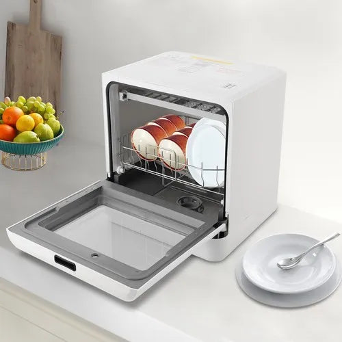 Portable Mini Dishwasher For Countertop Use With 4 Washing Modes And Drying Function For Family Kitchenware