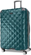 Lightweight Hardside Expandable 8-Wheel Spinner Travel Luggage, Deep Teal, 28-Inch Checked Suitcase for Smooth Trips
