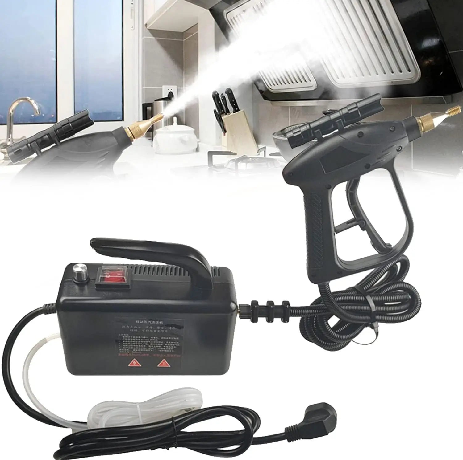 Cleaner, High Temperature High Pressure Mobile Cleaning Machine, Commercial Multi-Purpose Industrial Home Steam Cleaner,Black