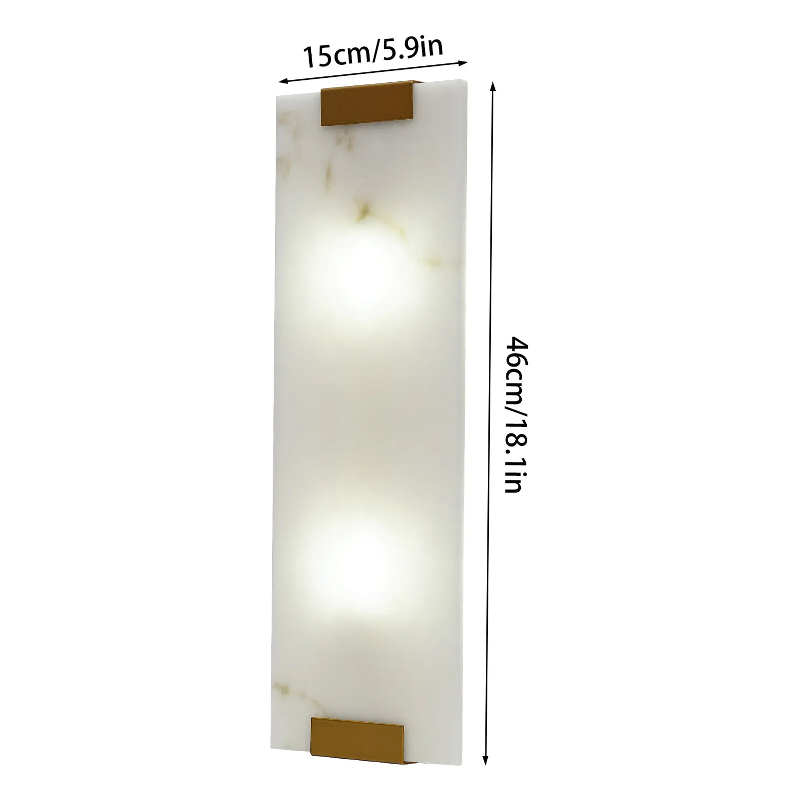 Rectangular G9 Light Wall Lamp Hand Carved Alabaster Sconce for Bedroom Kitchen Us