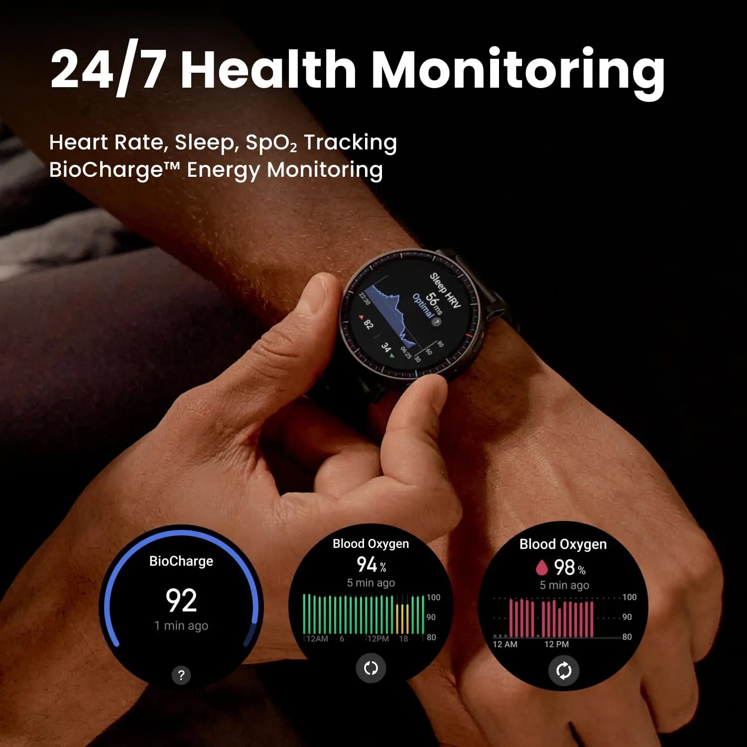 Active Max Smart Watch: 1.5" AMOLED, 25-Day Battery, GPS, 170+ Sports Modes, Water Resistant