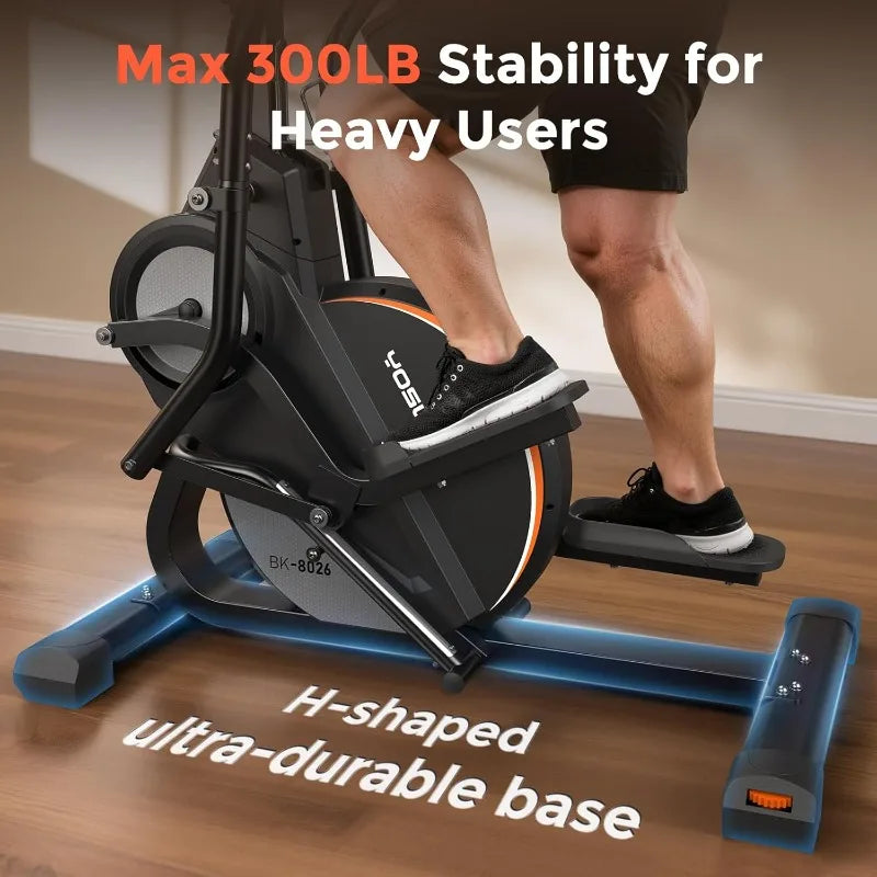 YOSUDA Elliptical Exercise Machine, Compact 3-in-1 (Elliptical + Cardio Climber + Stair Stepper) Elliptical for Home with 45