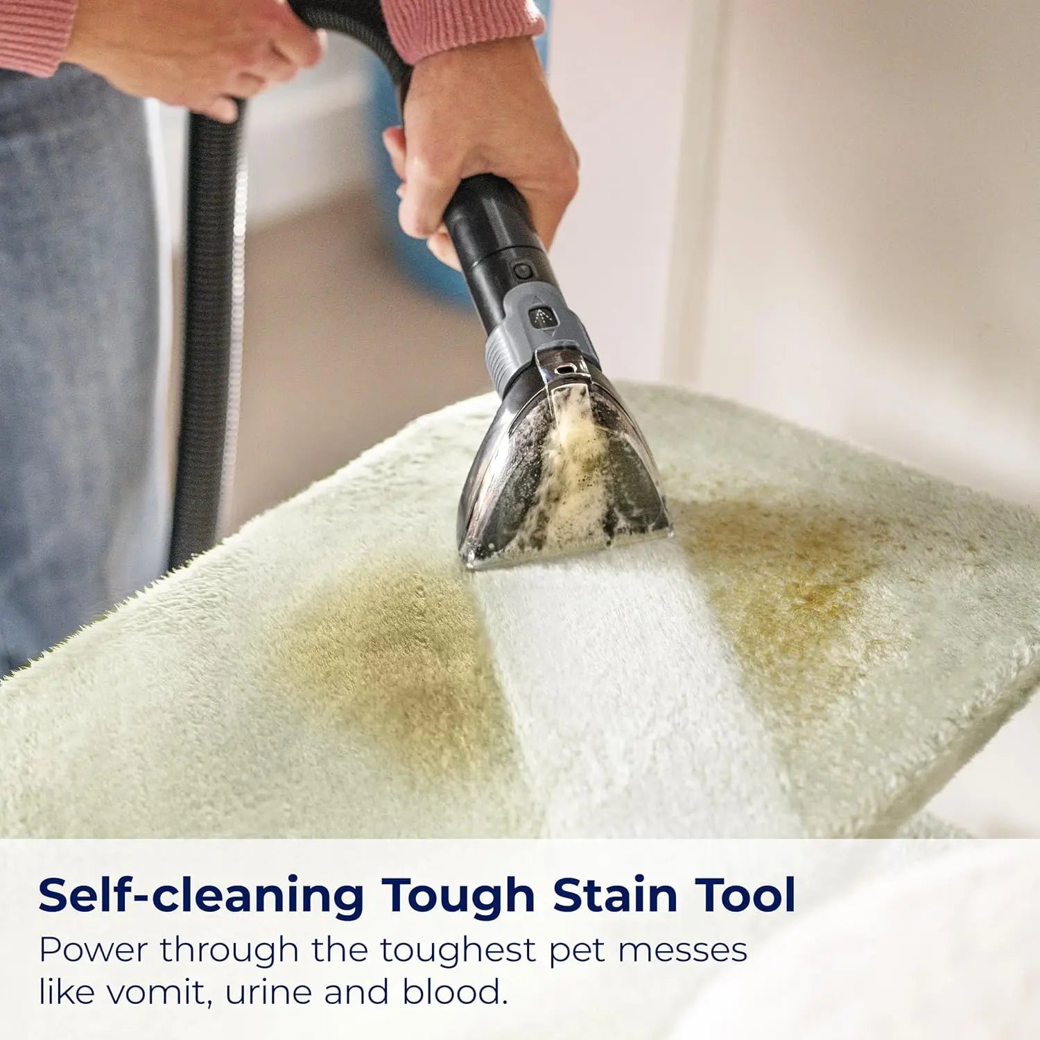 Portable Carpet & Upholstery Deep Cleaner with SmartMix, Self-Cleaning Tool, Pet Hair Remover, Superior Suction