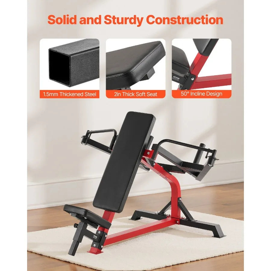 VEVOR Incline Chest Fly and Rear Delt Fly Machine 450 LBS Chest Machine Adjustable Fitness Chest Bench Set Home Gym Equipment f