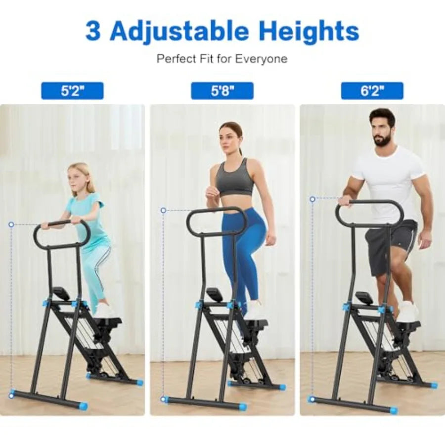 HXD-ERGO Stair Stepper for Home New Version 6 Adjustable Resistance Vertical Climber Cardio Exercise Machine Folding Stair Clim