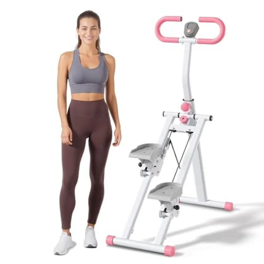 Home Vertical Climber Full-Body Cardio Machine with Adjustable Handles Steel Frame Digital Monitor