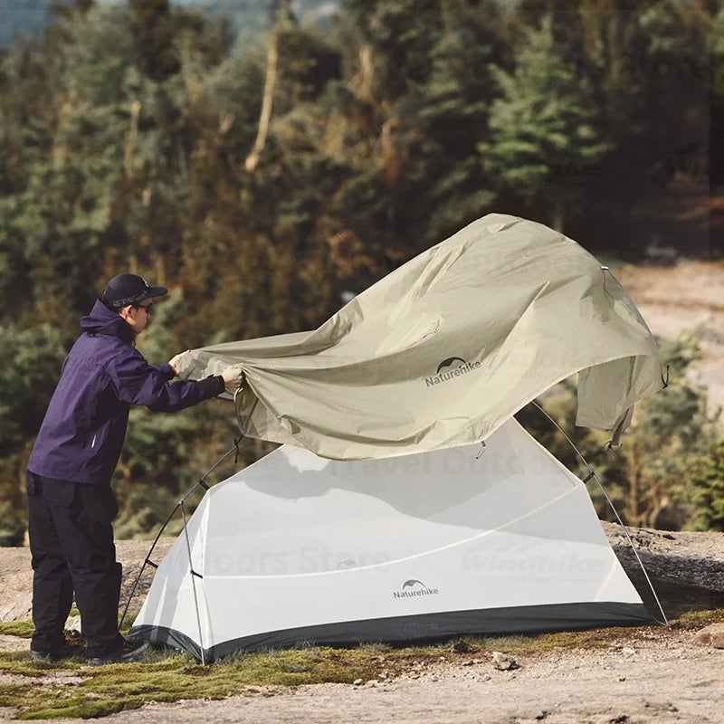 Naturehike Cloud Up Pro Hiking Tent Portable Outdoor Camping Tent 20D Nylon Waterproof Windproof Lightweight Tent for 3 Person