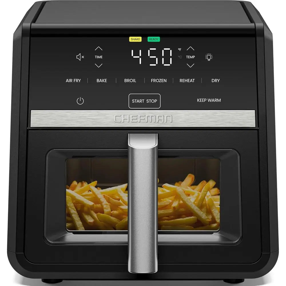 7-in-1 9 Qt Air Fryer with XL Viewing Window Basket for Crispy and Even Cooking, Bake, Broil, Reheat, Dehydrate, Roast, and Keep