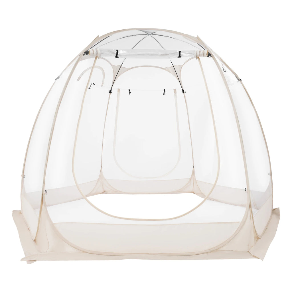 Clear Pop Up Bubble Tent Garden Courtyard Tent Camping Tent for Outdoor Lawns, Backyards  3*2.05m/9.84*6.73ft