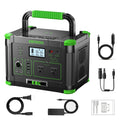 EBL Portable Solar Generator 999W Power Station Wireless Charging 110V PD 60W Fast Charge Battery, AC,  Vehicle DC, Solar Charge