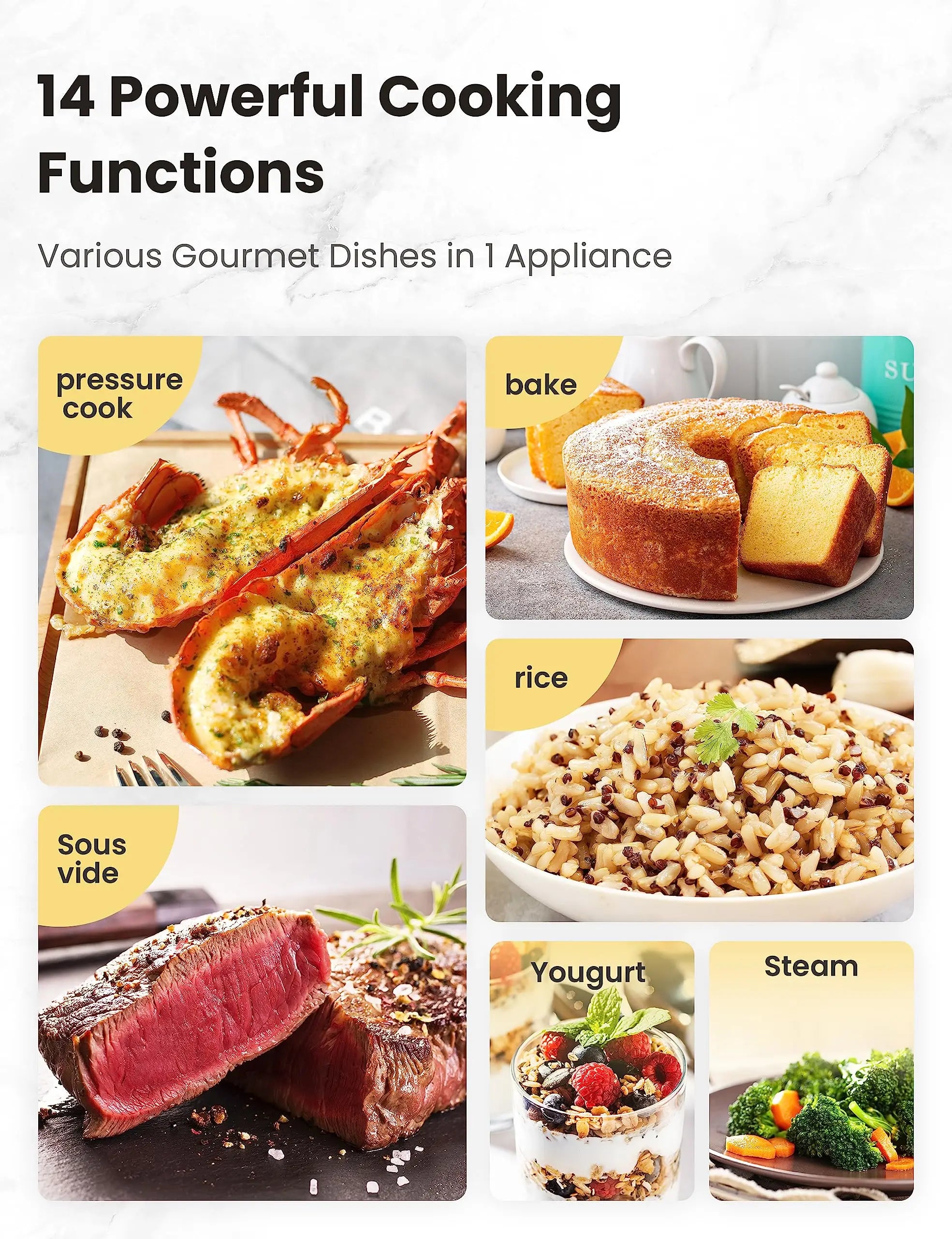 COMFEE’ 9-in-1 Electric Pressure Cooker 13 Presets Instant Multi Cooker Olla de Presion Slow Cooker Rice Cooker Steamer Sauté Y