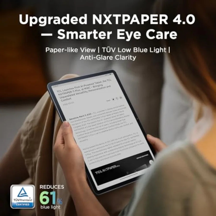 Digital notebook tablet for creative professionals: NXTPAPER 4.0 display 11.5-inch 120Hz 2.2K screen matte gray aluminum body g