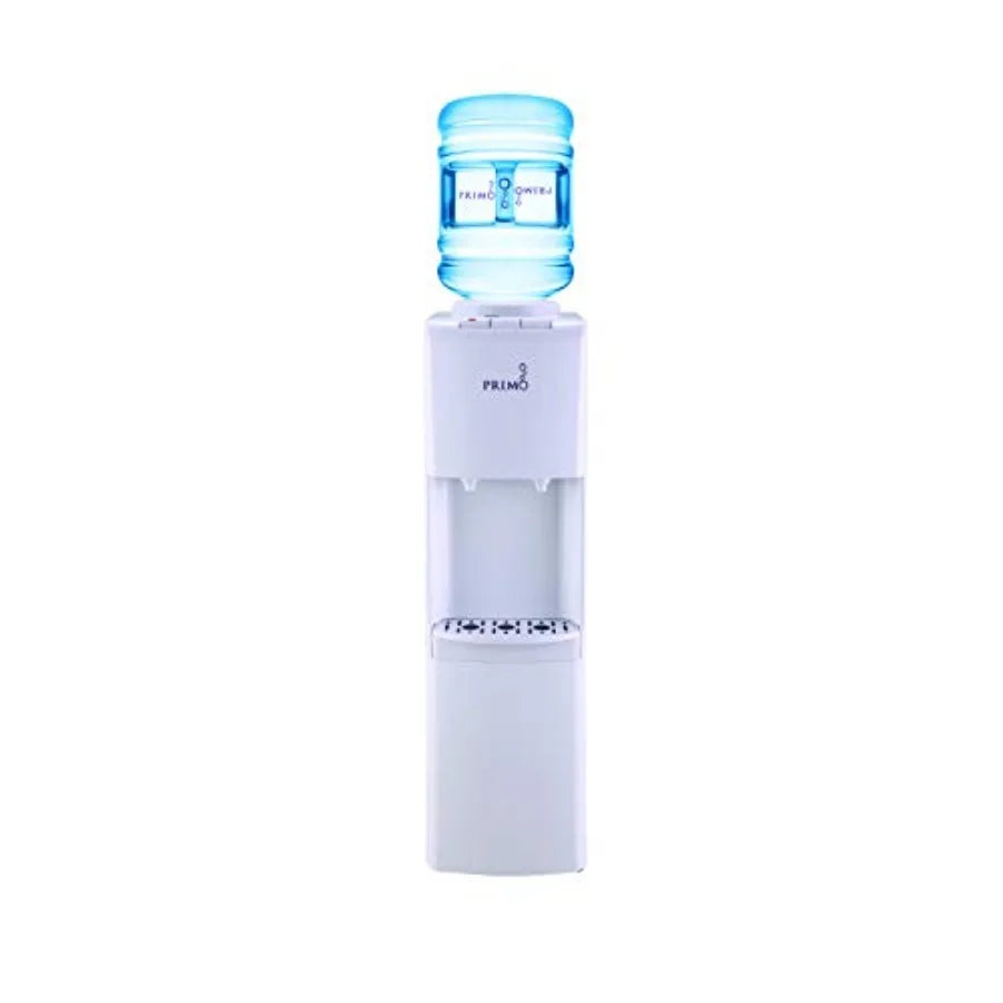 Top-Loading Water Dispenser 2 Temp Hot-Cold for 5 Gallon Bottle with Child-Resistant Safety Feature White