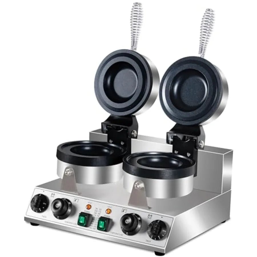 Ice Cream Burger Maker Double UFO Waffle Maker with Ice Cream Filling Non-Stick Panini Press Sandwich Grill 2600W Gelato Machin