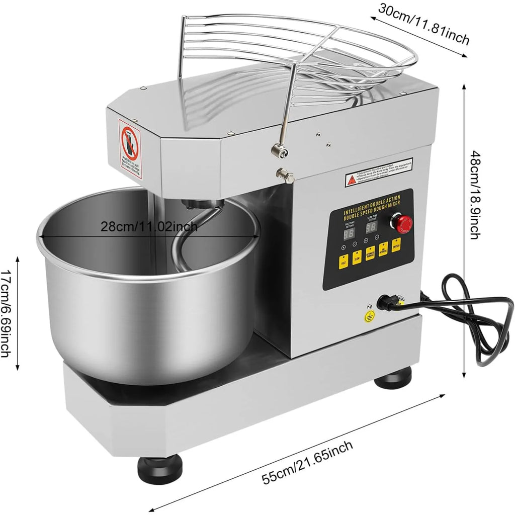 7500W Heavy Duty Electric Food Mixer Commercial Speeds Adjustable Stand Mixer Dough Kneading Machine, 10Qt Commercial Food Mixer