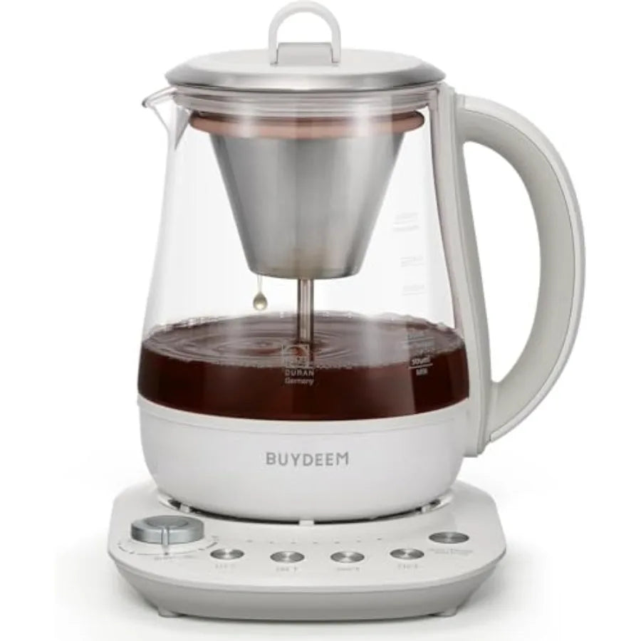 Electric Tea Maker K156 for Coffee and Tea 6 Brew Strengths 4 Temperature Settings Boil Dry Protection 2-Hour Auto Keep Warm Oa