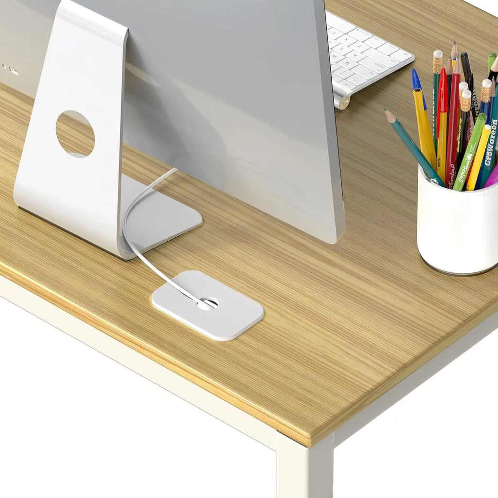48-Inch Oak Office Computer Desk - Commercial Grade, Spacious Workstation for Business Environments