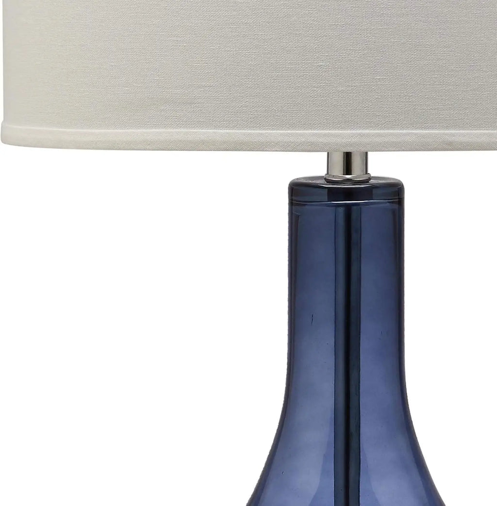 Mercury Light Blue Glass 35-inch LED Table Lamp for Bedroom, Living Room, Home Office Desk Nightstand