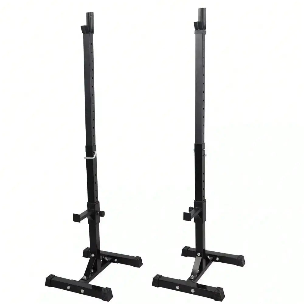 2pcs Adjustable Rack Standard Squat Steel Stands Barbell Free Press Bench Home