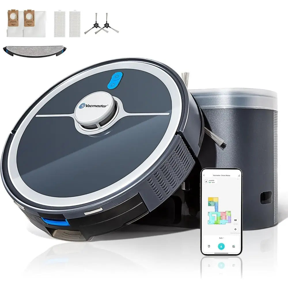 3-in-1 Smart Robot Vacuum and Mop with Self-Emptying Station, LiDAR Navigation, 3000Pa Suction, Ideal for Pets and Multi-Floor H