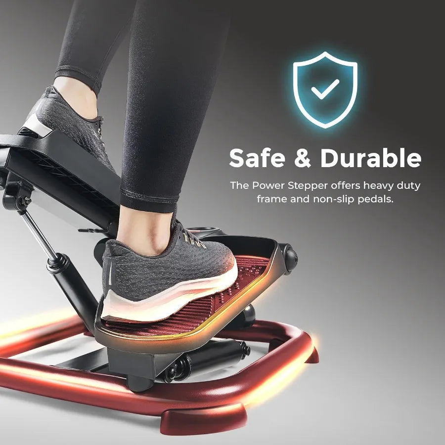 2-in-1 Premium Power Stepper with Resistance Bands, Low-Impact Cardio, Space-Saving, Height-Adjustable, with Enhanced Bluetooth