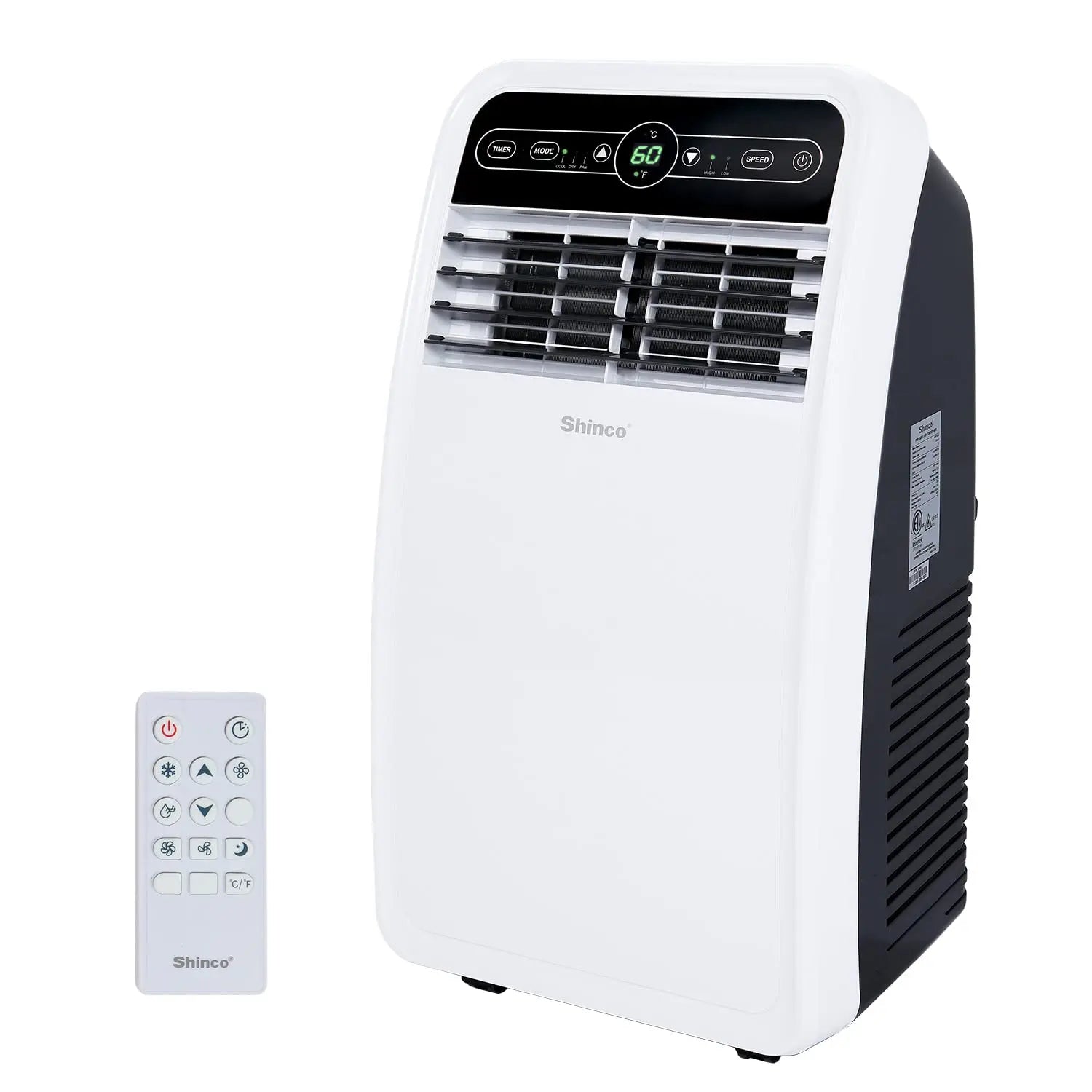 Shinco 8,000 BTU Portable Air Conditioner, AC Unit with Built-in Cool, Dehumidifier & Fan Modes for Room up to 350 sq.ft
