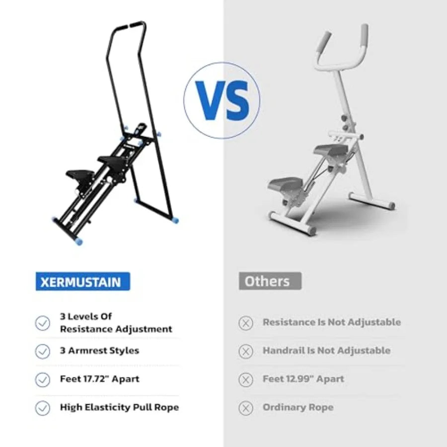 Stair Stepper with Resistance Home Gym Stair Stepper Folding Vertical Climber Cardio Exercise Machine Stair Climber for Full Bo