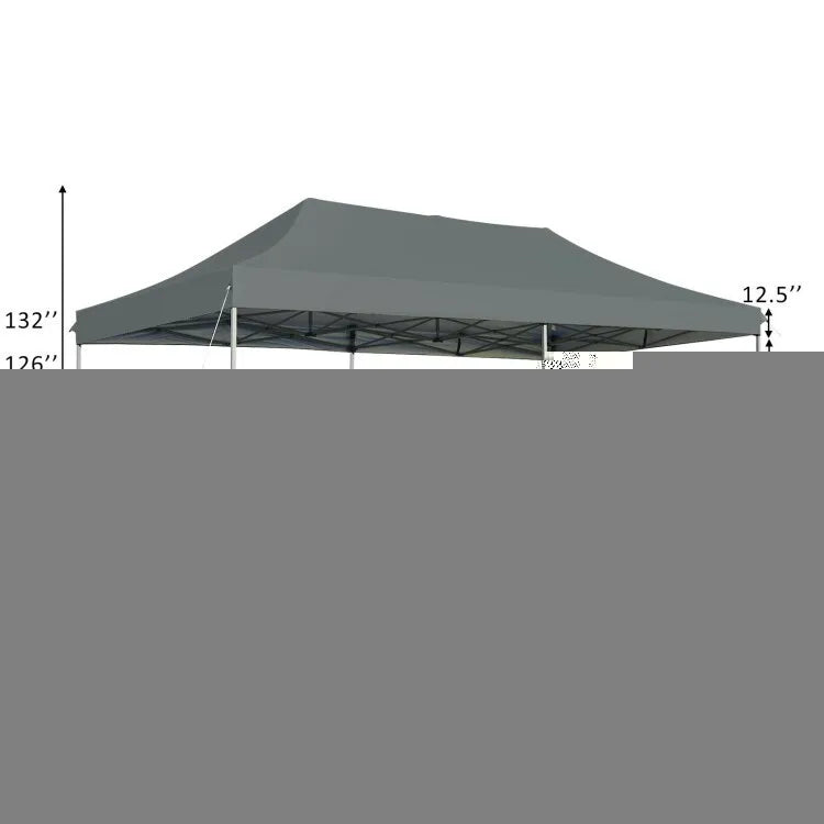 10 x 20' Outdoor Pop Up Canopy Tent Adjustable Folding Heavy Duty w/Carrying Bag