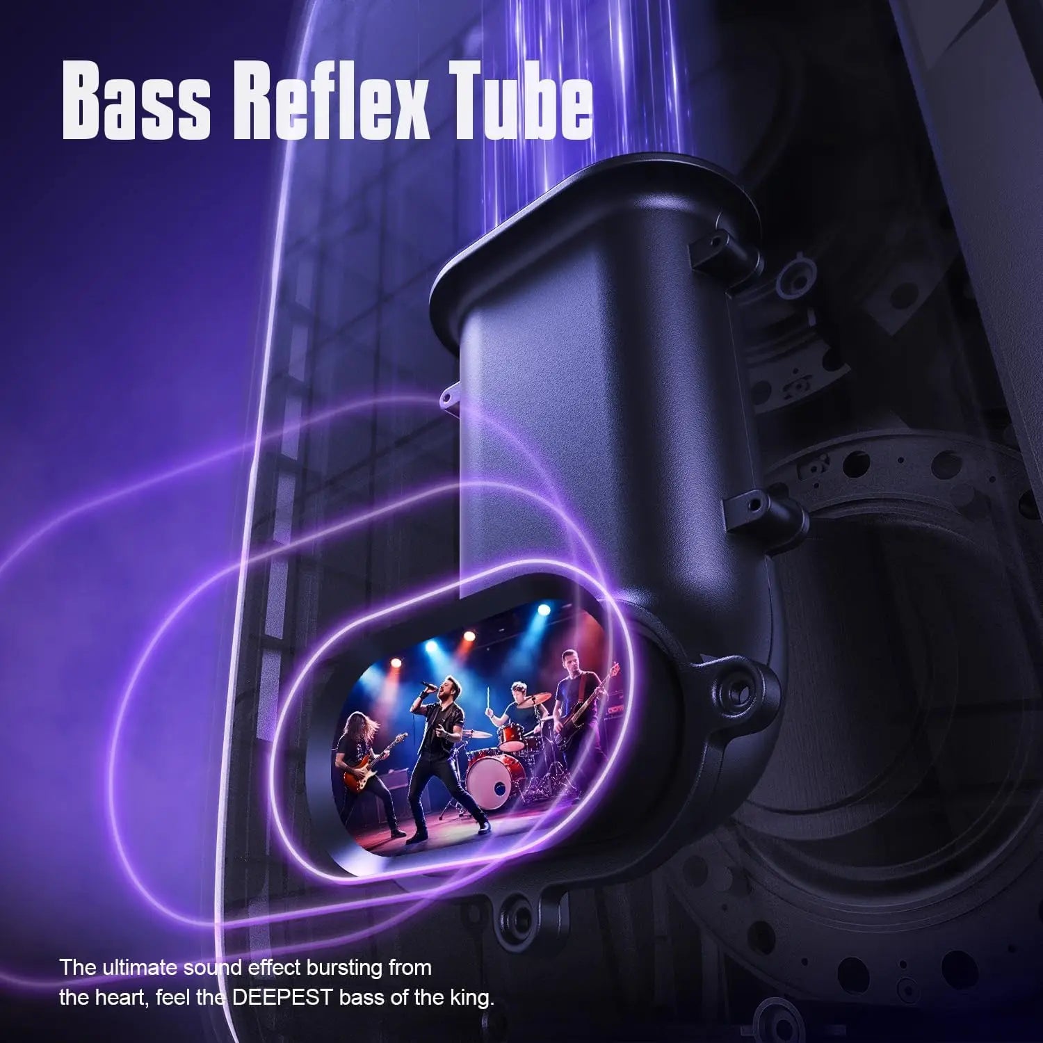 180W Max Loud Portable Bluetooth Speaker with Deep Bass, IPX5 Waterproof, 24H Playtime for Outdoor Parties