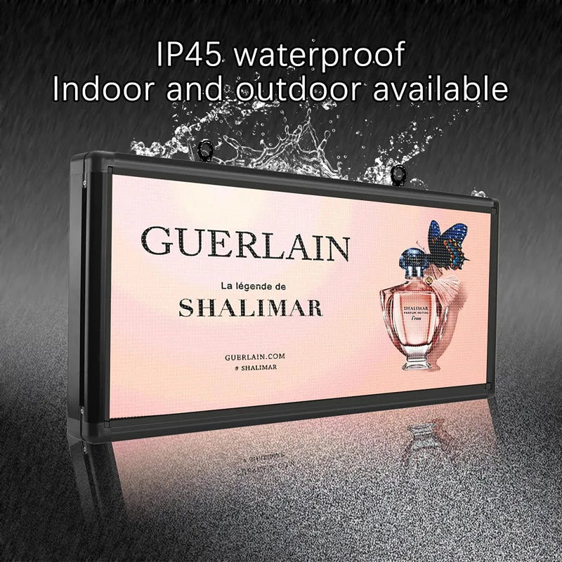 P6 1030X450mm Outdoor Full Color LED Displays Scrolling Text LED Screen USB Programmable Shop Advertising LED Matrix Sign Board
