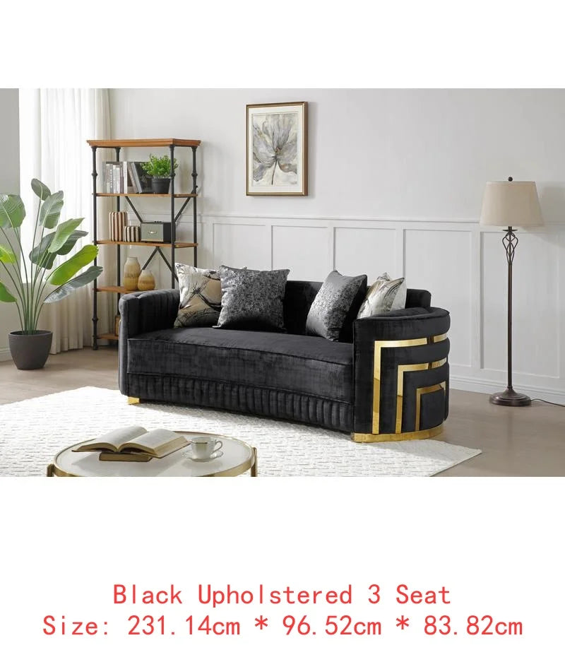 Black Sofa G00523A-S, Modern Design, Elegant and Comfortable Home Seating, Ideal for Living Room and Lounge Spaces