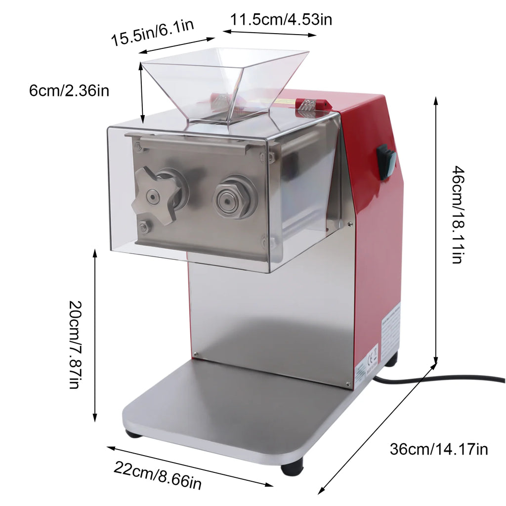 1100W Electric Meat Cutting Machine Stainless Steel Vertical Meat Grinder for Home Kitchen Fresh Beef Mutton
