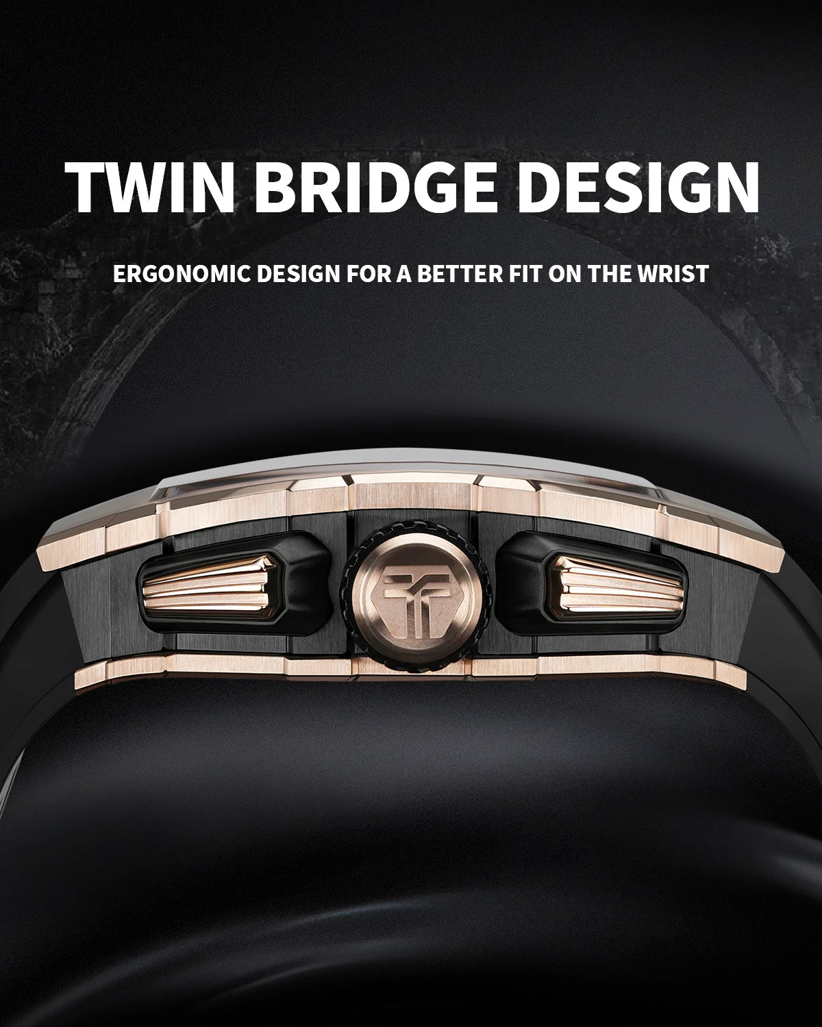 TSAR BOMBA Elegant Men's Quartz Watch — 50M Water-Resistant, Luxury Tonneau-Shaped Wristwatch with Date Display — An Ideal Gift