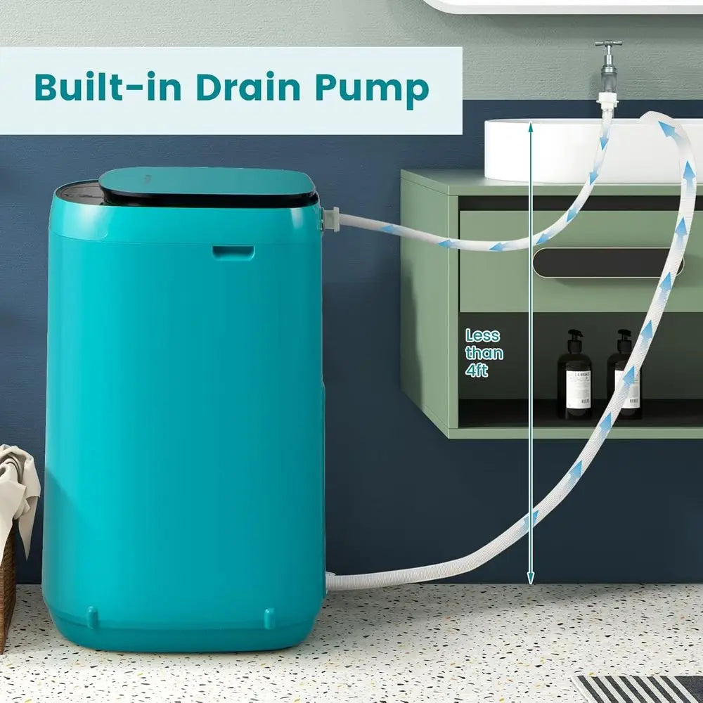 Compact 7.7 lbs Washer & Spin Dryer, 0.78 Cu.ft Automatic Laundry Machine with 10 Programs, 3 Water Levels, Ideal for RVs, Dorms