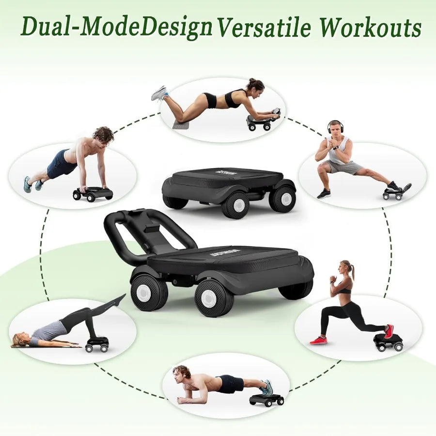 Pilates Reformer Board Pilates Equipment Ab Roller Automatic Rebound Abdominal Wheel Home Workout Equipment for Women Core Work