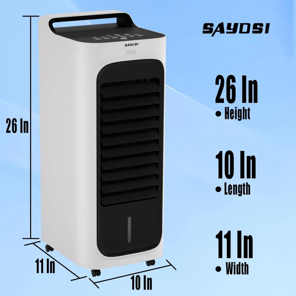 2-in-1 Cooling Tower Fan & Heater for Bedroom, Office with Ice Packs, Timer
