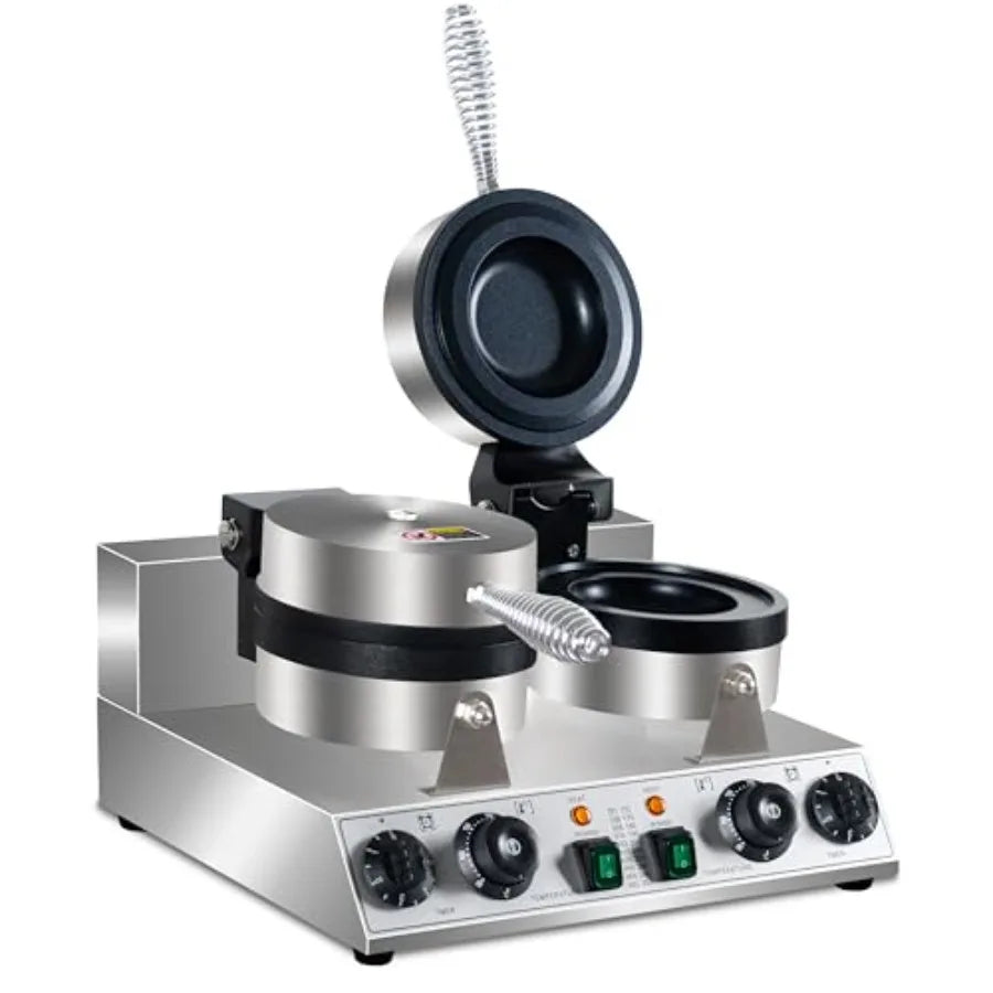 Ice Cream Burger Maker Double UFO Waffle Maker with Ice Cream Filling Non-Stick Panini Press Sandwich Grill 2600W Gelato Machin
