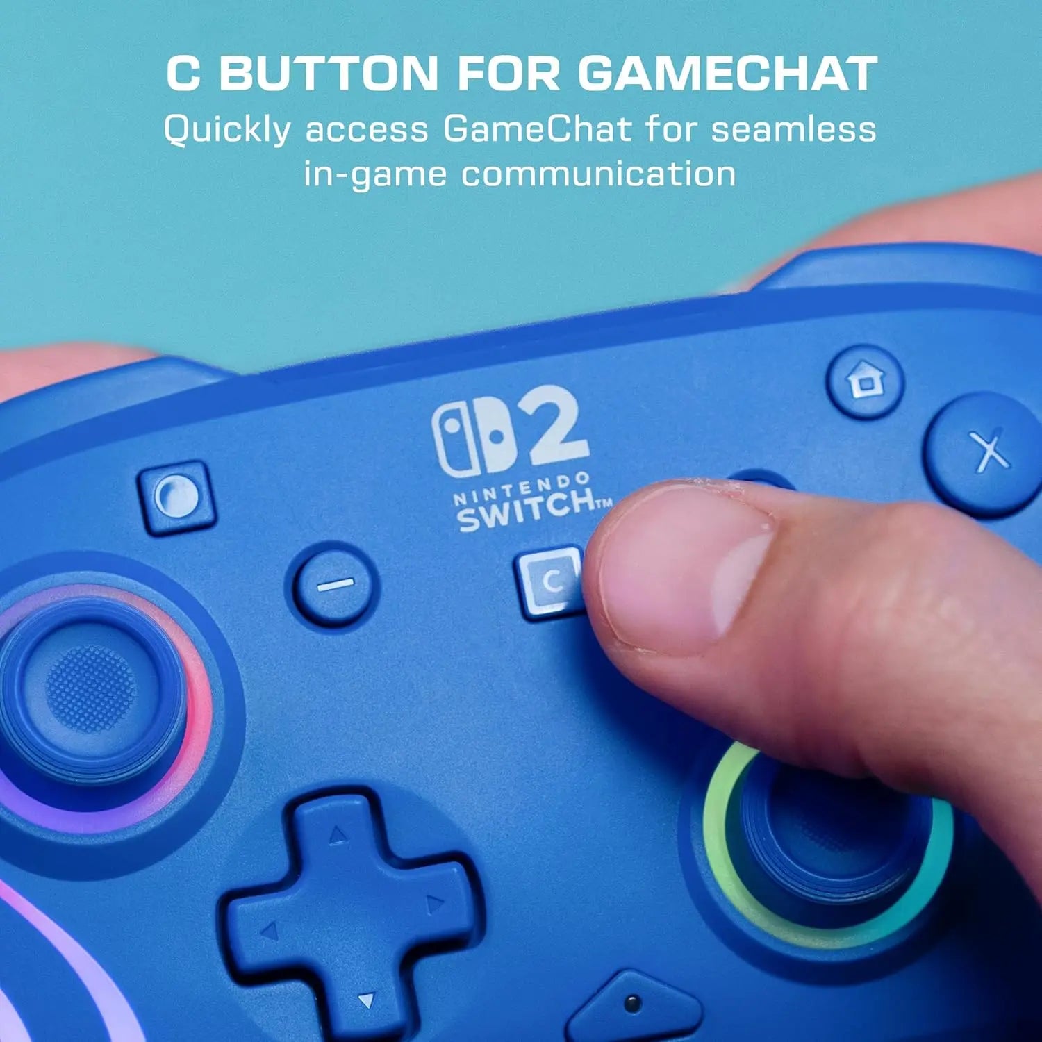 Wired RGB Gaming Controller for Nintendo Switch, Hall-Effect Joysticks, Customizable Lighting