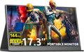 17.3" 1080P Portable Gaming Monitor, 144Hz USB-C HDMI Laptop Screen Extender with Speakers, for PS5/Xbox/Switch, Travel & Home Office