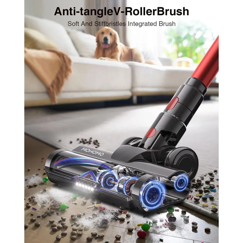 650W 55KPa 70-Minute Powerful Stick Vacuum Cleaner with Anti-Brush and OLED Touch Screen for Home, Hardwood, Carpet, Pet Hair, a