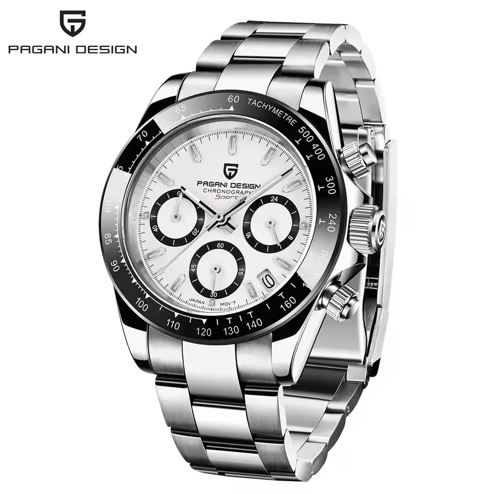 PAGANI DESIGN V2 40MM Classic Fashion Business Quartz Watch Multi Time Zone Chronograph Sapphire Glass Quartz Watches for men