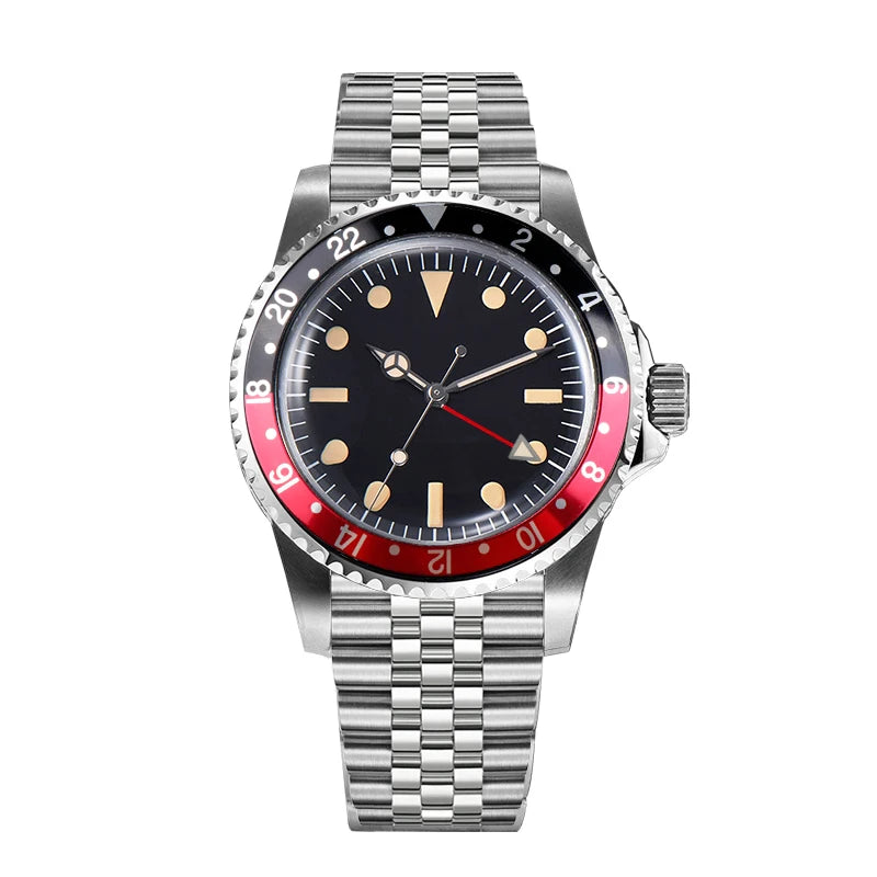 Custom LOGO Name NH34 Watch Luxury Vintage NH34Dial Mechanical Automatic Movement Waterproof Stainless Steel Wristwatch for Man