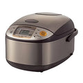 5-1/2-Cup Uncooked Micom Rice Cooker with 1.0-Liter Capacity and Warmer Stainless Steel Exterior Silver Finish Advanced Microco