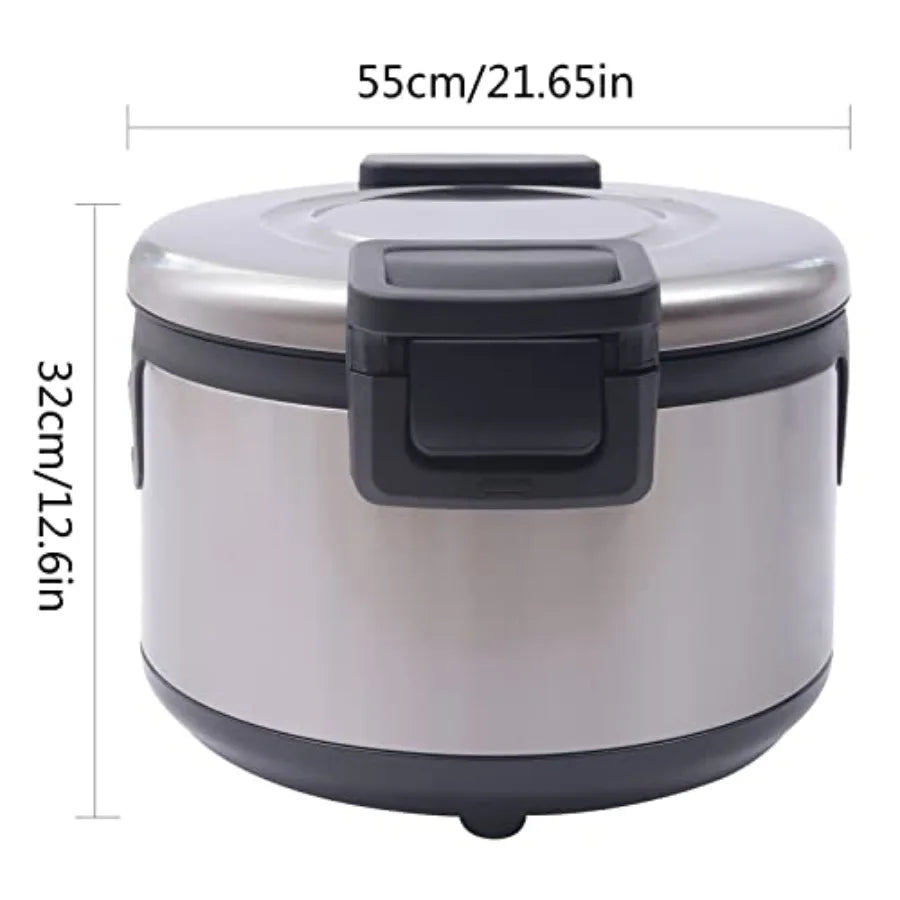 19 Liter Commercial Rice Cooker 100W Electric Rice Warmer with Non-stick Inner Pot for Restaurants 68/72 Dual Temperature Contr