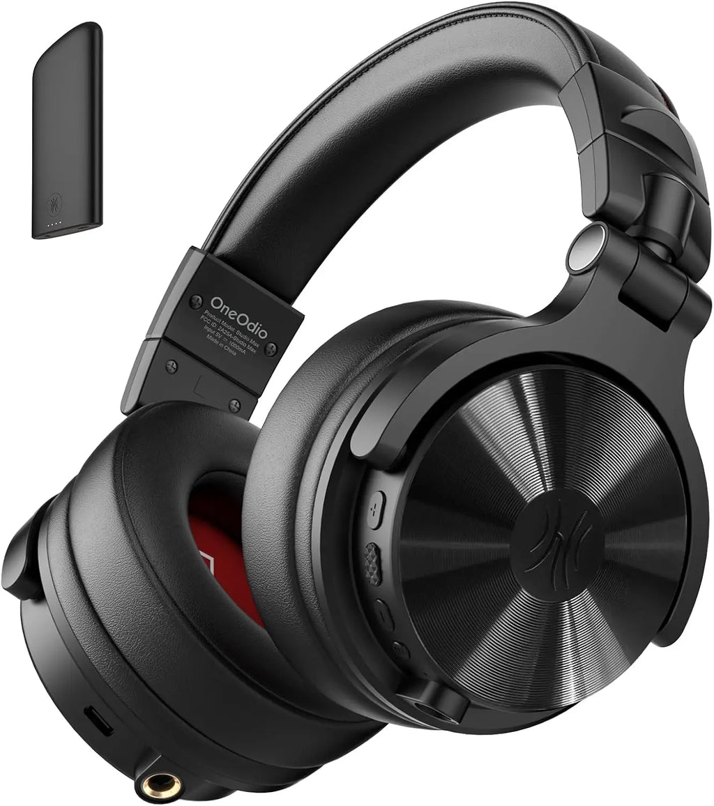 Studio Max Wireless DJ Headphones: 120H Playtime, Low-Latency, Hi-Res Audio, Dual-Mic ENC for Gaming PC and Studio Guitar