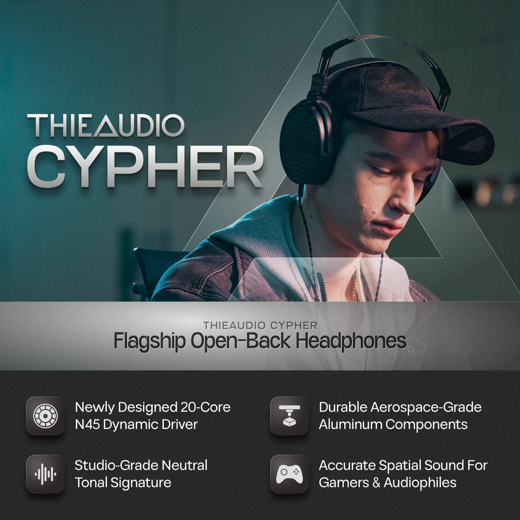 THIEAUDIO Cypher Flagship Dynamic Driver Open-Back Headphones with Immersive Open-Back Soundstage
