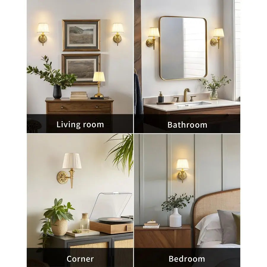 Cordless Wall Sconces Set of 2, Small Wireless 5200mAh Rechargeable Battery Fabric LED Wall Lamps, Portables Lightings for Wall