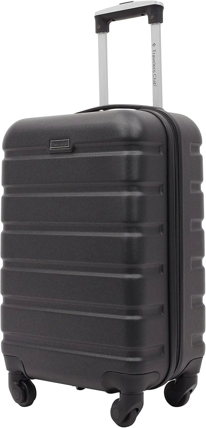 2-Piece Black Luggage Set for Travelers, Durable and Stylish Carry-On Suitcase with Spinner Wheels