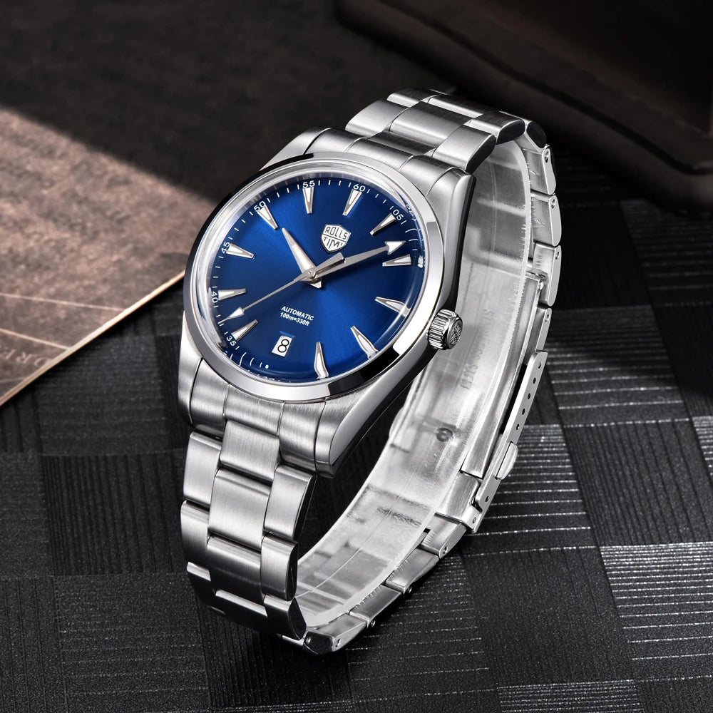 2025 New RollsTimi Men's Watches NH35 Automatic Watch For Men Mechanical Wristwatch AR Sapphire Mirror Luminous Waterproof Clock