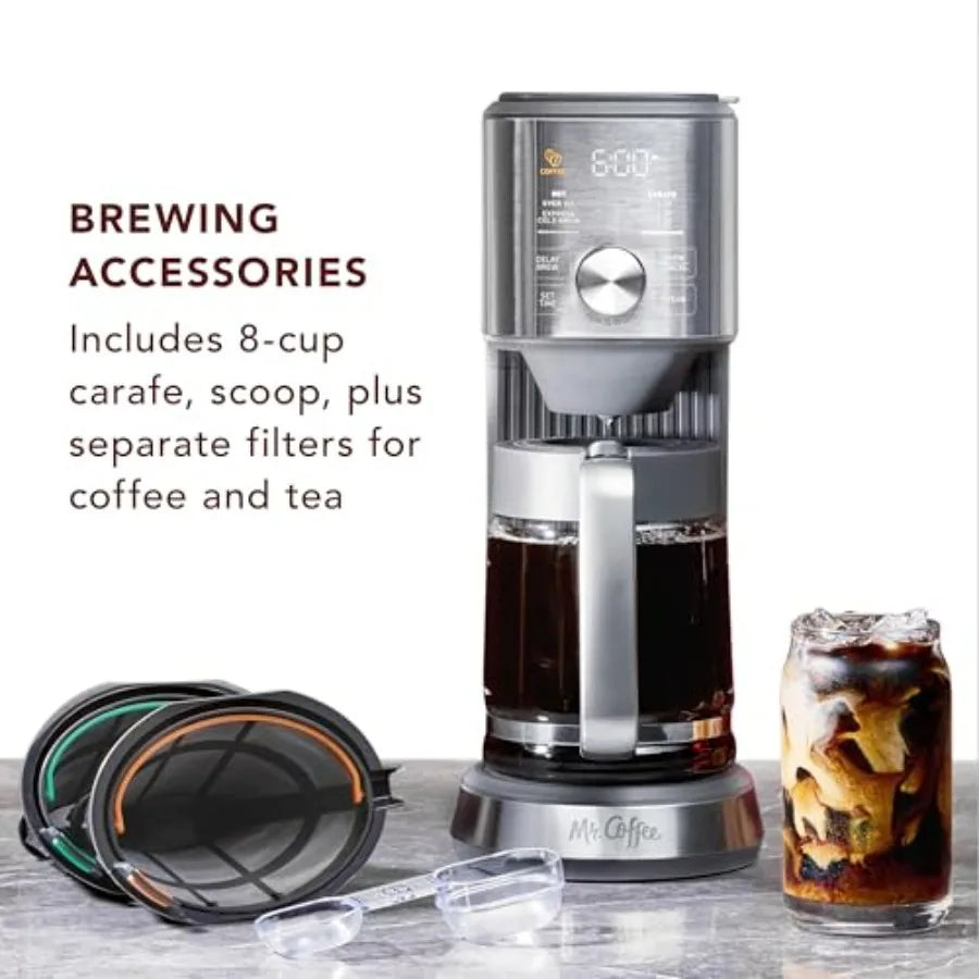 Intelligent Coffee Maker Cold Brew Tea Brewer Stainless Steel Black High-Efficiency Brewing Precision Temperature Control